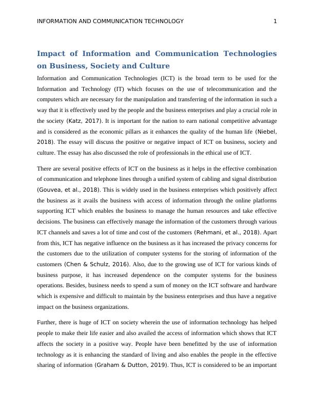 information and communication technology thesis