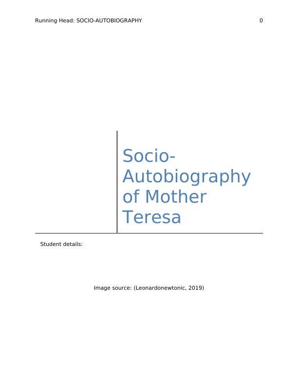 Socio-Autobiography of Mother Teresa_1