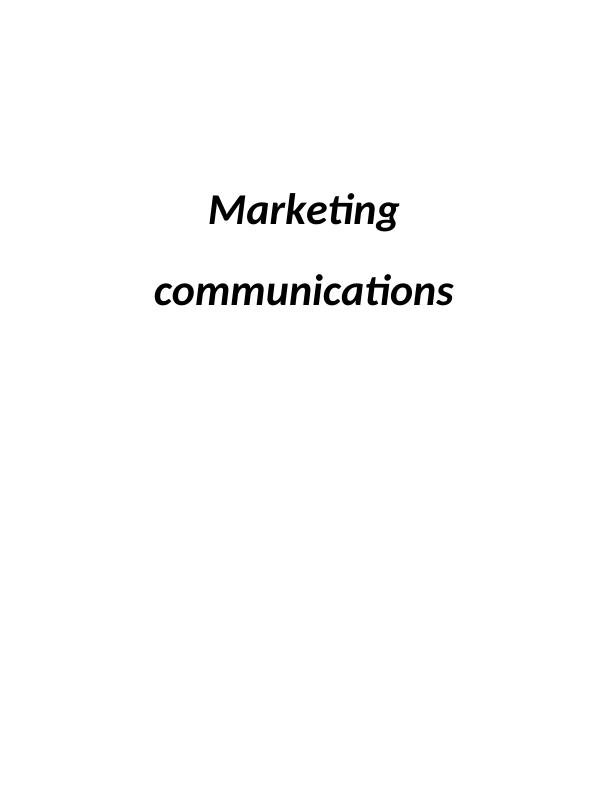Analysis of Marketing Communications_1