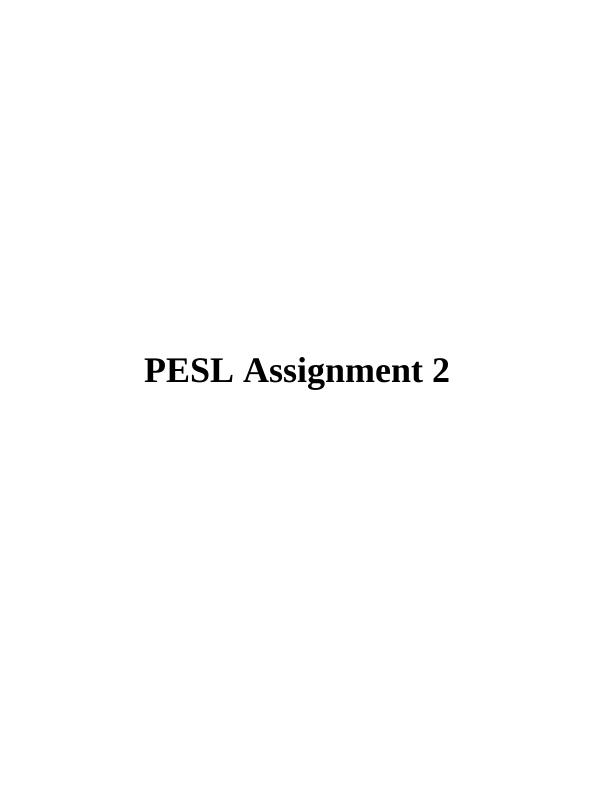 PESL Assignment | Case Study_1