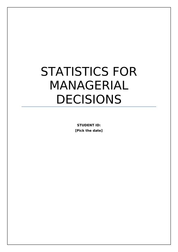 Statistics for Managerial Decisions_1