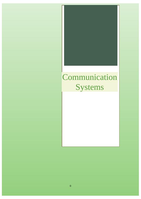EEL 4512 – Communication Systems_1