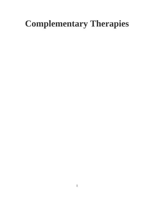 Reliability and Validity of Data Sources on Complementary Therapy_1