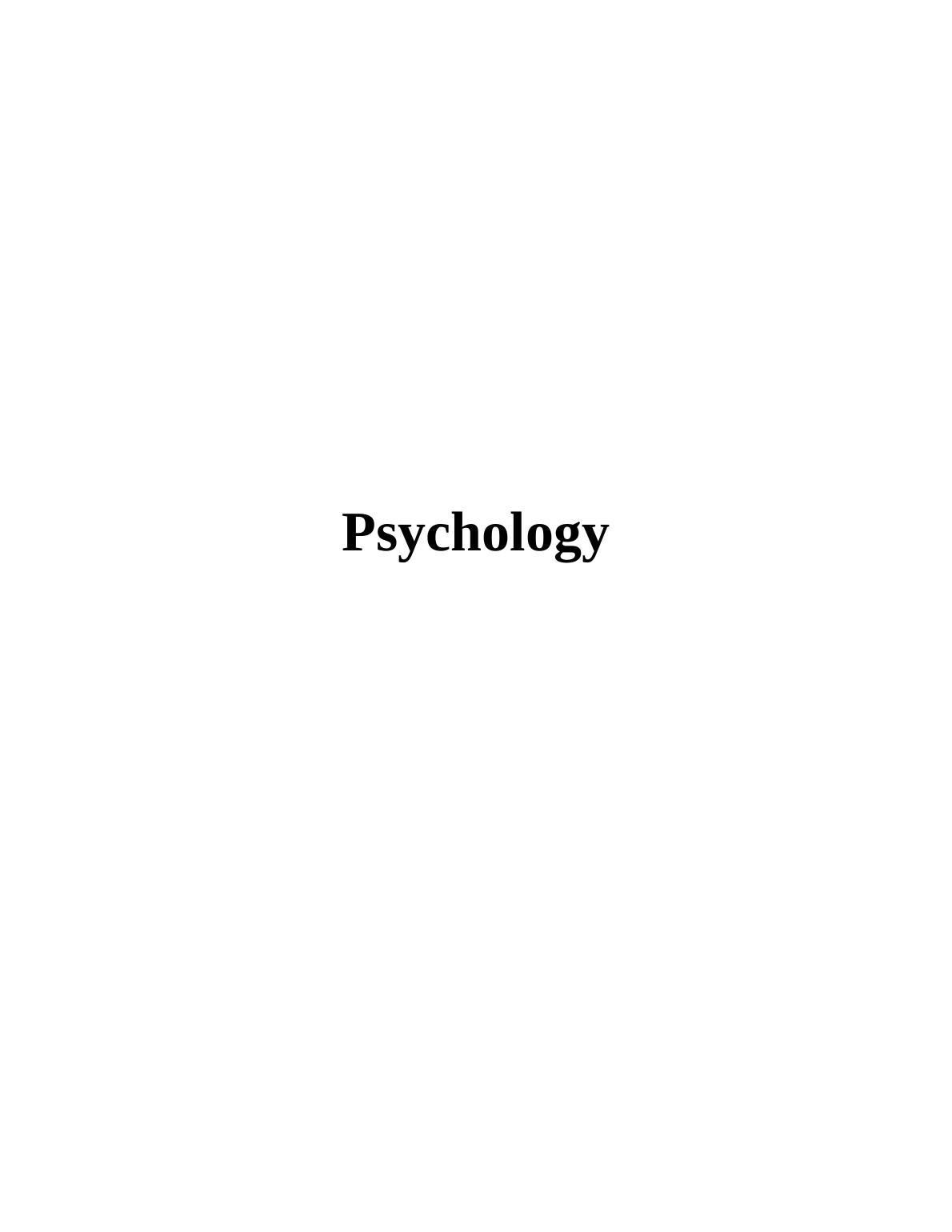 Psychology Assignment Sample (Doc)_1