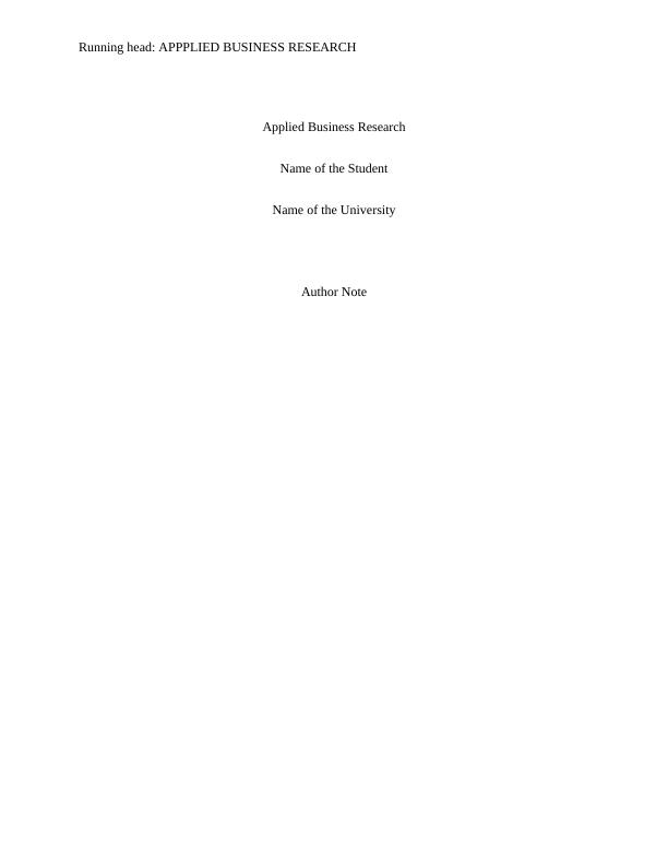 Applied Business Research Doc_1
