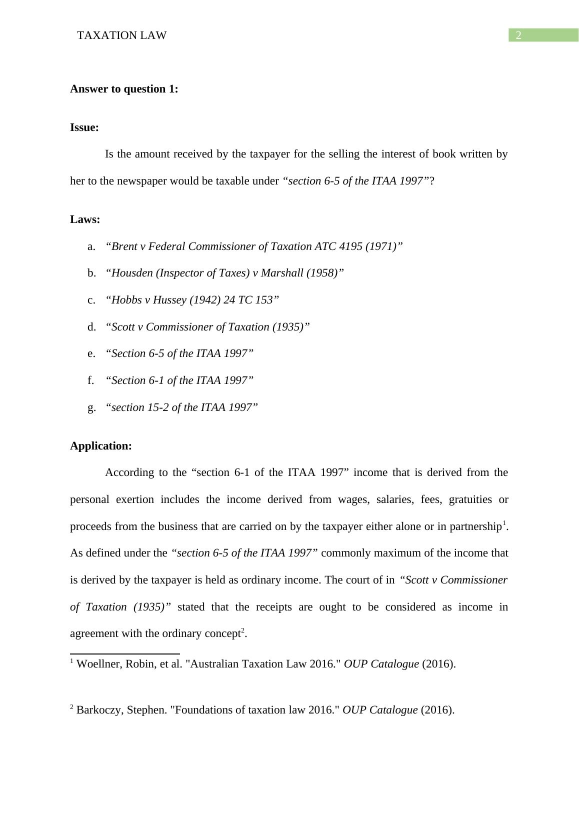 assignment in income taxation