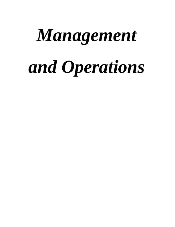 Assignment on Operations Management (OM)_1