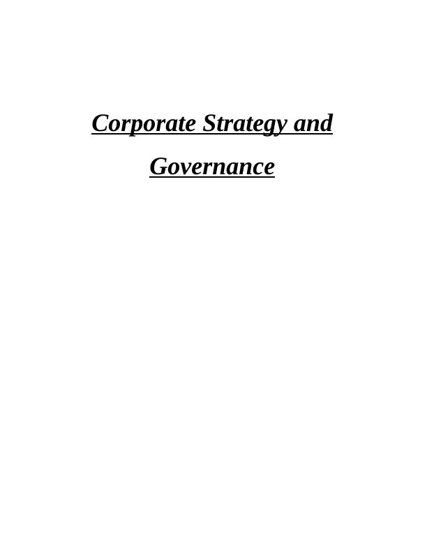 Ethical Issues in Corporate Governance and Strategy - Doc_1