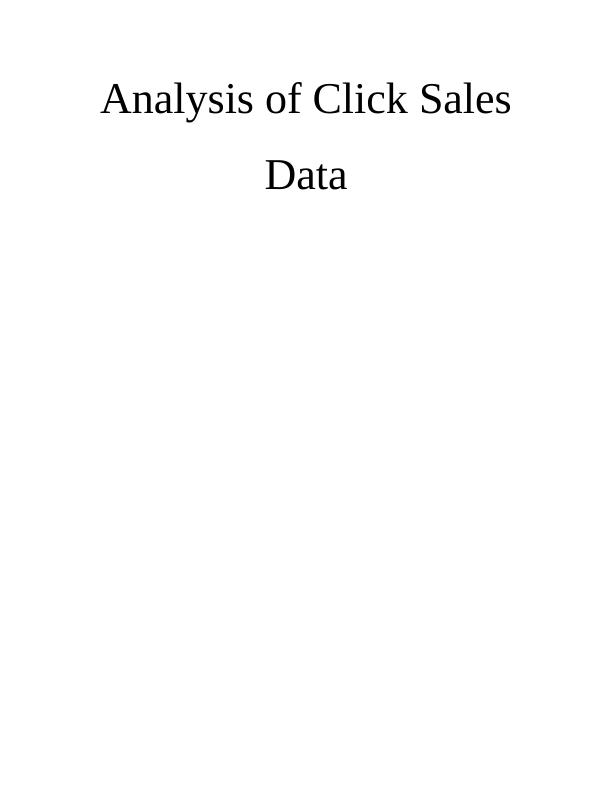 Analysis of Click Sales Data_1