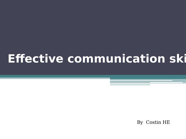 assignment on effective communication