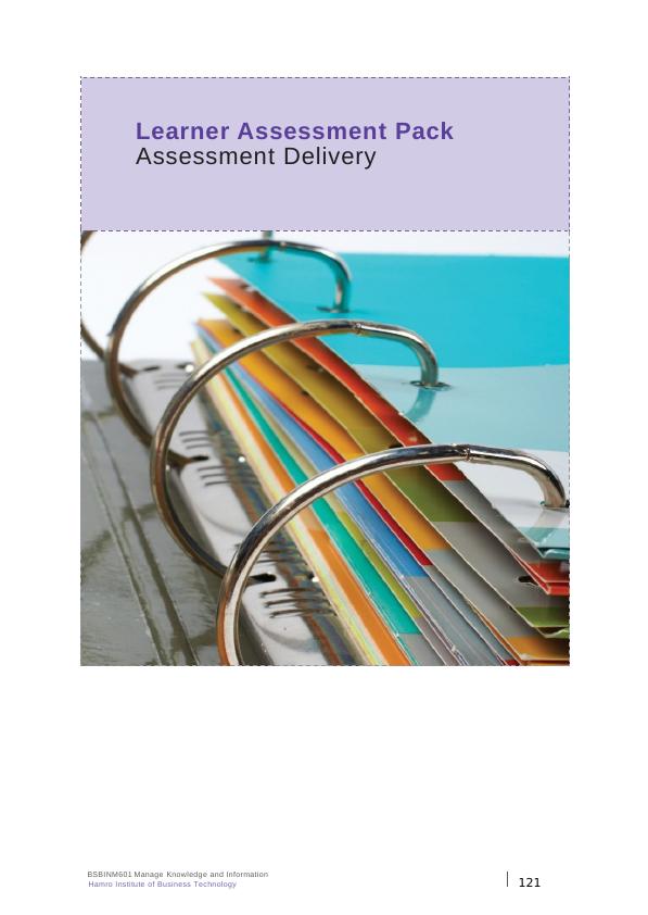 Learner Assessment Pack - Manage Knowledge and Information_2