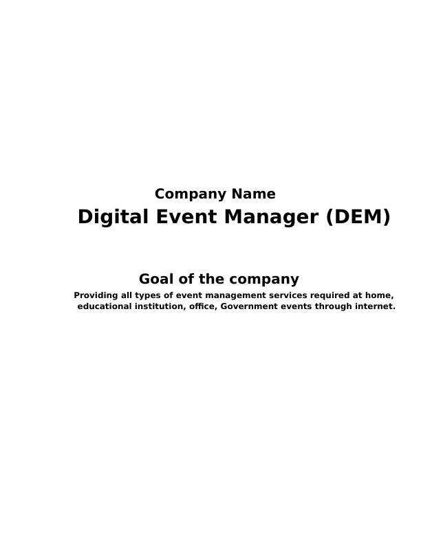 Digital Event Manager  Assignment_1