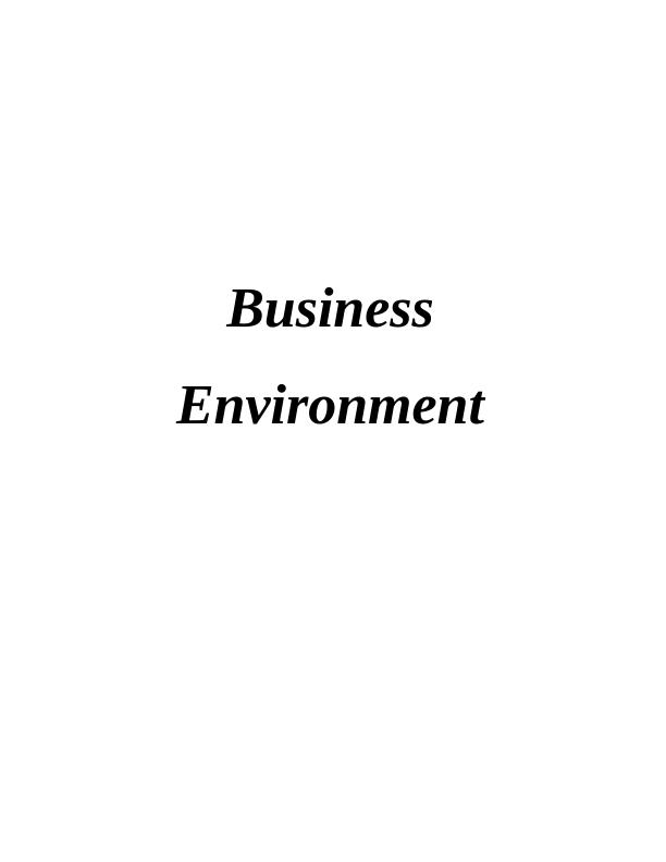 Business Environment of McDonald and Burger King - Report_1