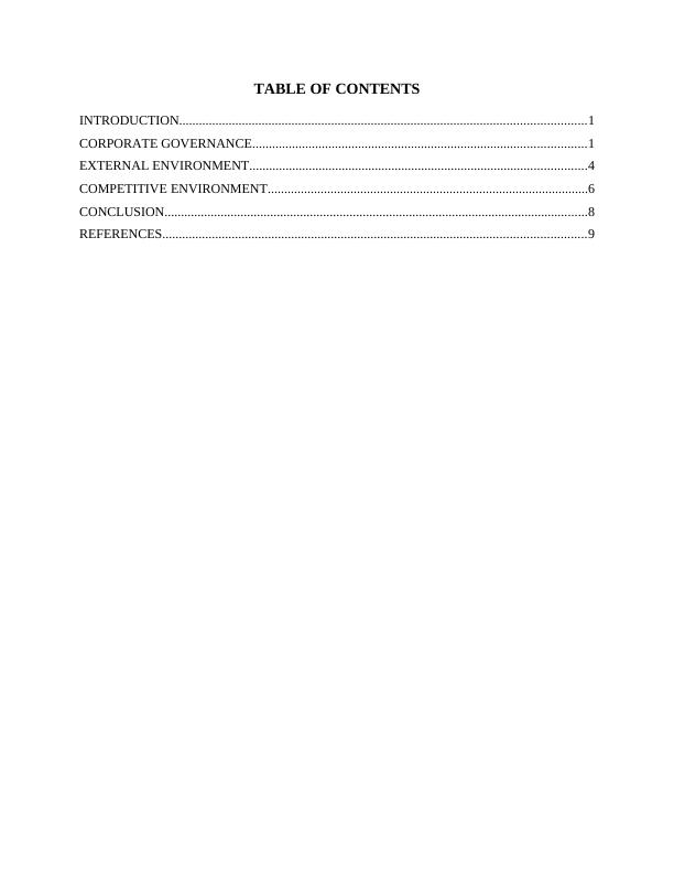 Business Environment of Whitbread PLC | Report