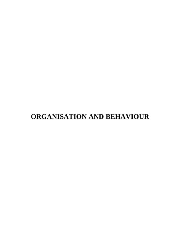 Organisation and Behaviour - Glaxo Smith Kline_1