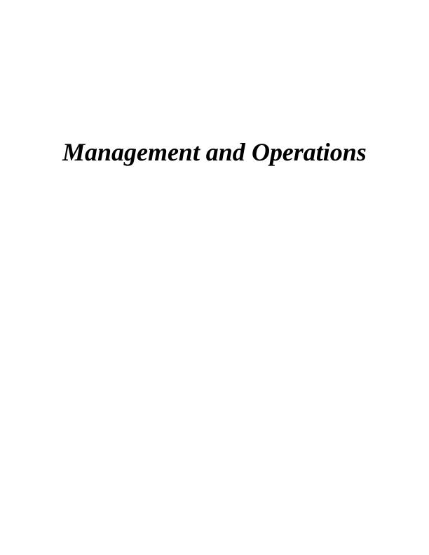Analysis Operation Management mark and Spencer Assignment_1