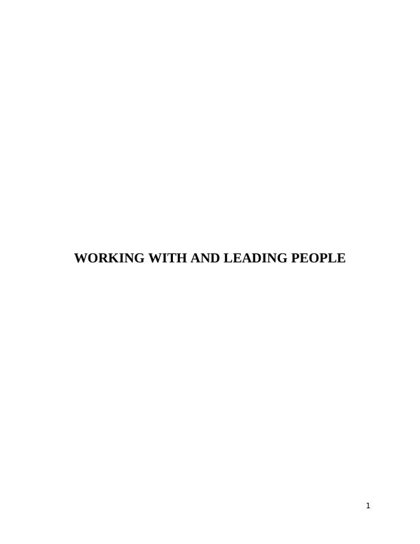 Working with and Leading People- Assignment_1
