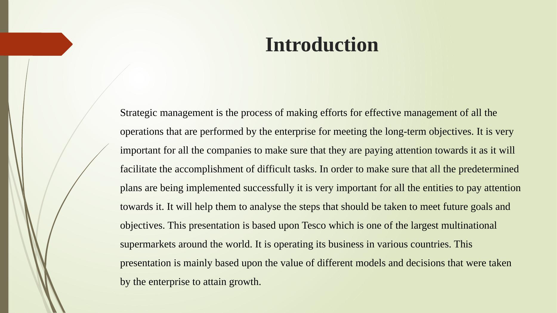 tesco case study strategic management