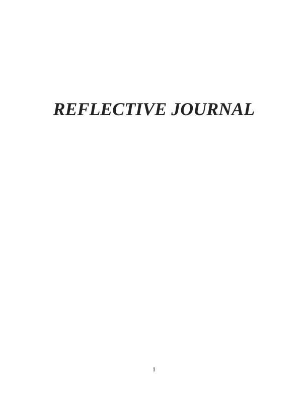 Reflective Journal: Improving Study and Employability Skills_1