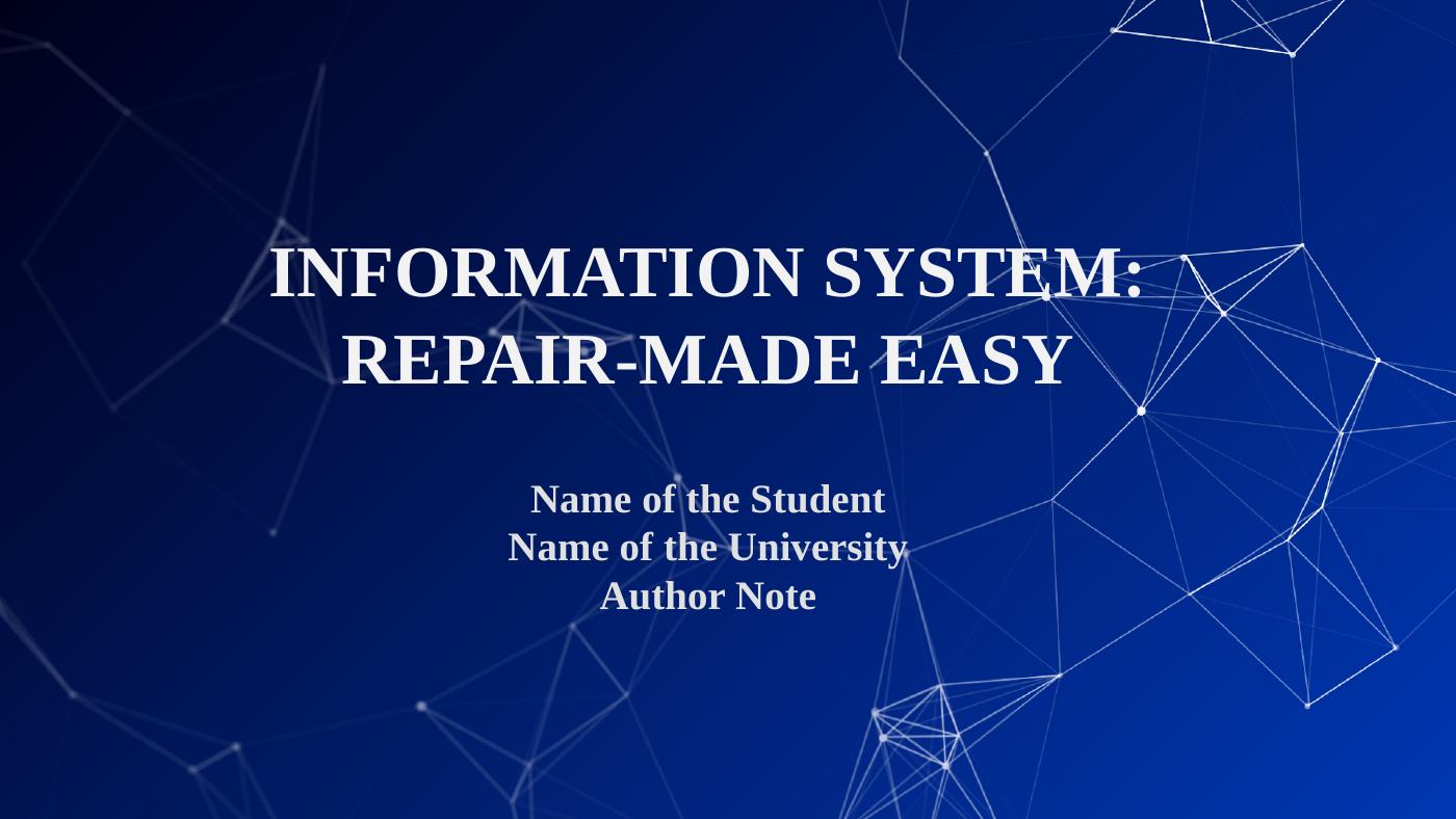 Information System: Repair-Made Easy_1