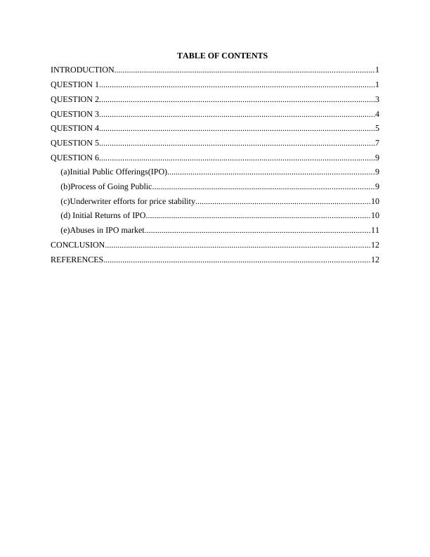 Global Financial Institutions and Markets TABLE OF CONTENTS_2