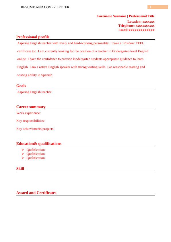 Resume and Cover Letter_2