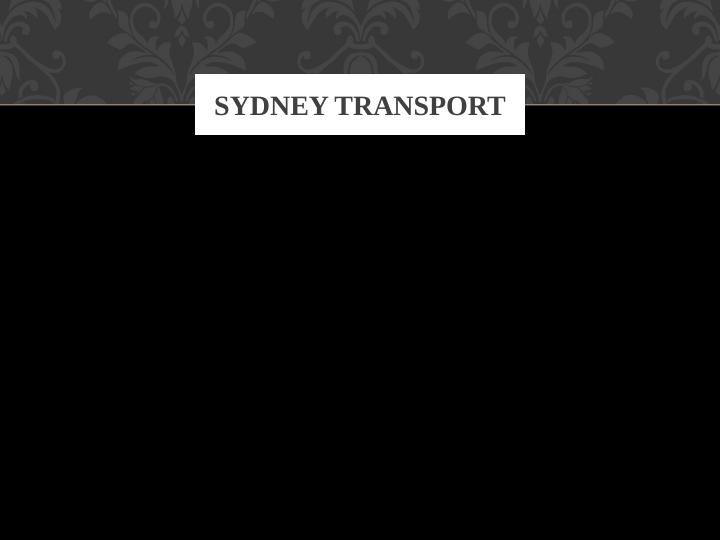 The Sydney transport system_1
