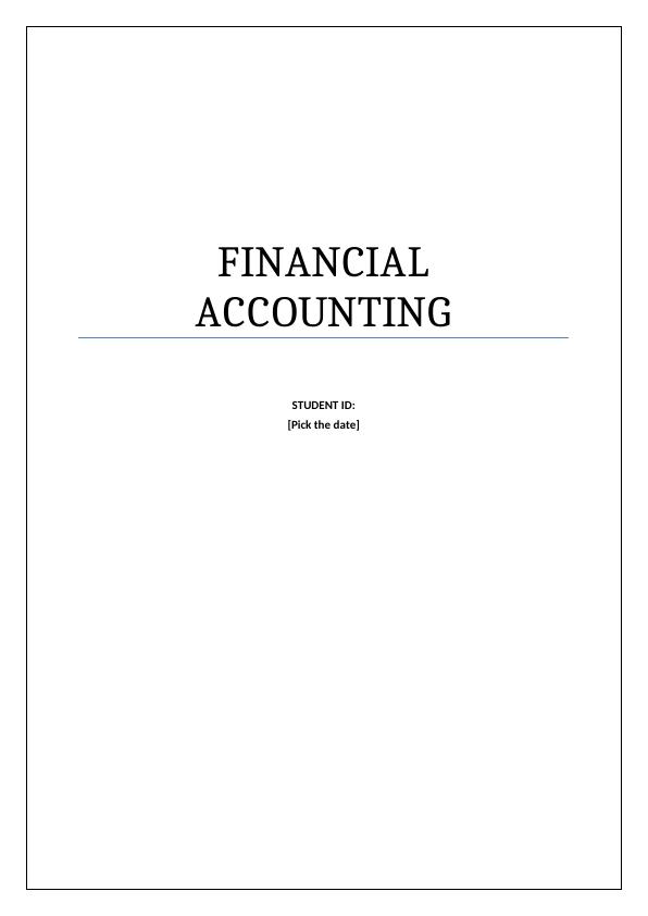 Financial Accounting | Report_1