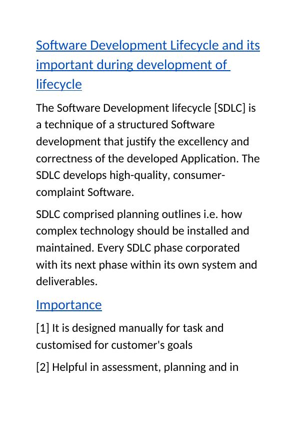 Software Development Lifecycle Assignment_1