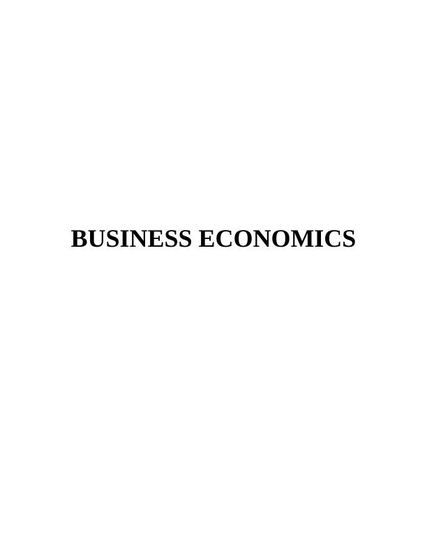 Business Economics Assignment- Marriott Hotel_1