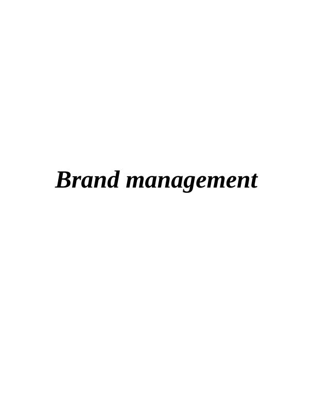 Brand management on Marks and Spencer Assignment_1