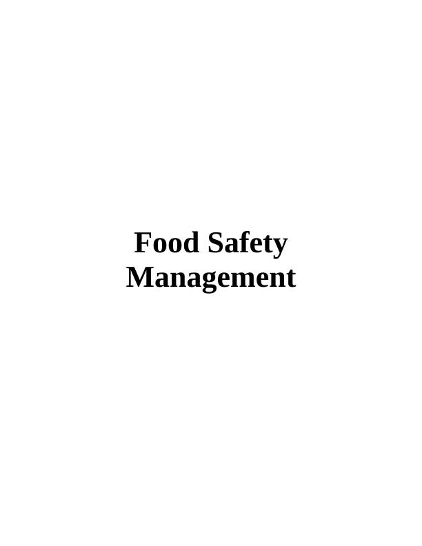 (Doc) Food Safety Management Systems_1