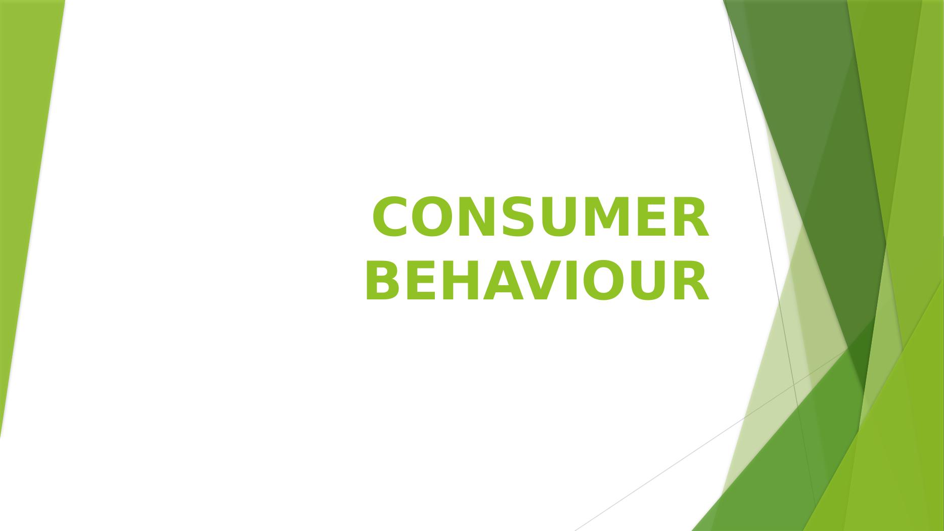 Unit 19 - Hospitality Consumer Behaviour and Insight