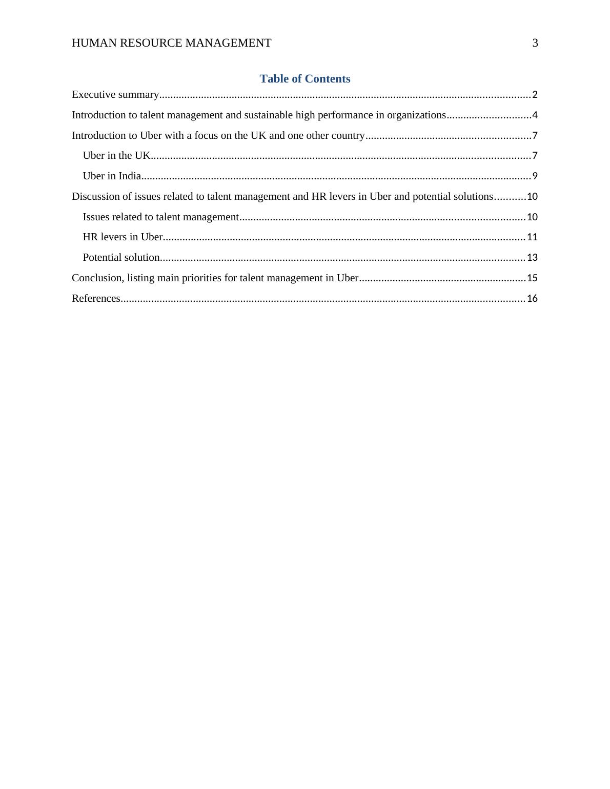 Enhancing Talent Management for Sustained High Performance in Uber