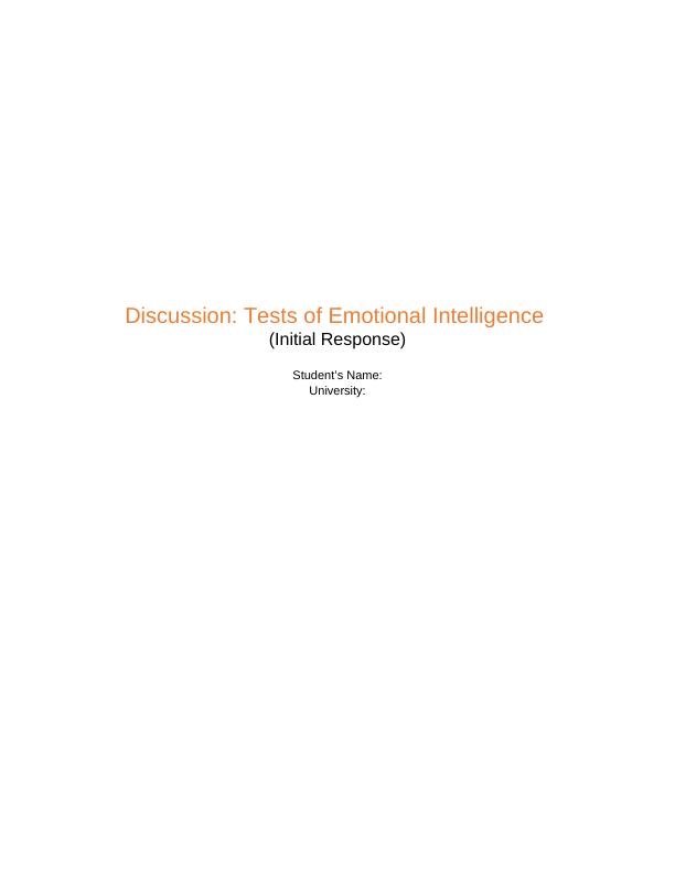 Tests of Emotional Intelligence and their Impact on Career Success_1