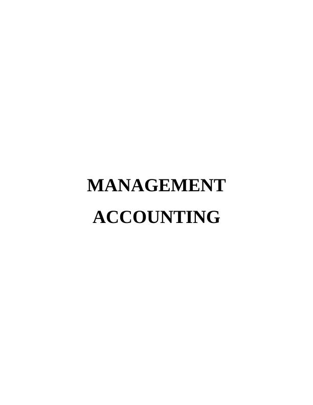 Management Accounting Assignemnt : Nero ltd_1
