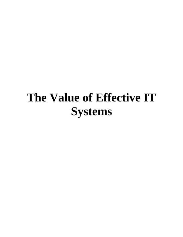 (PDF) The Value of Effective IT Systems_1