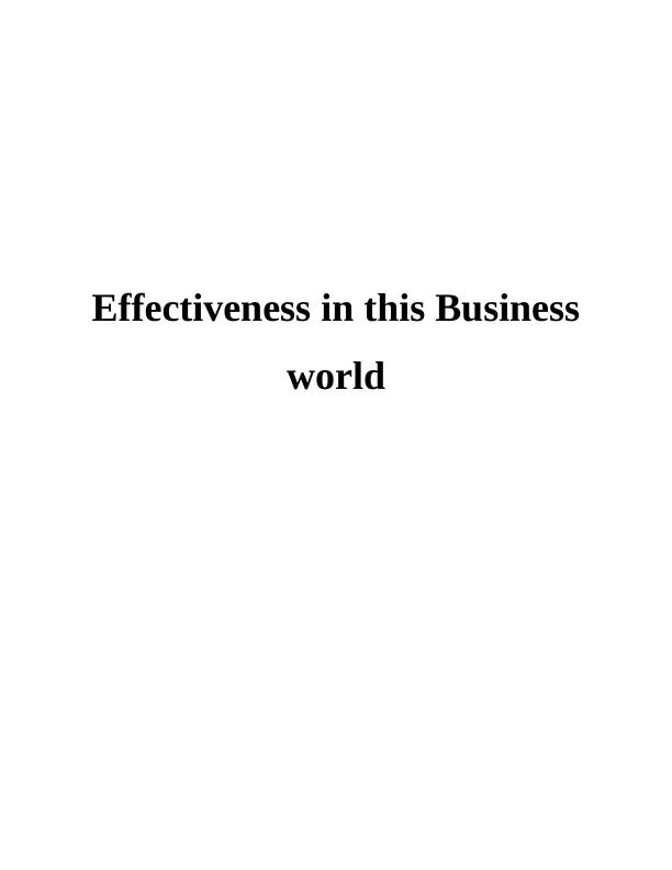 Business Effectiveness Assignment - Samsung_1