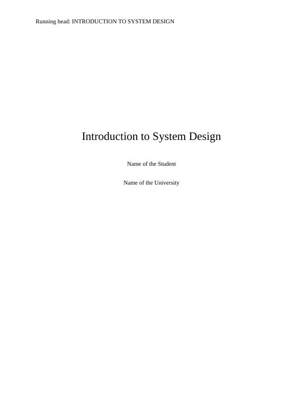 ITC115 System Design Assignment: Introduction_1