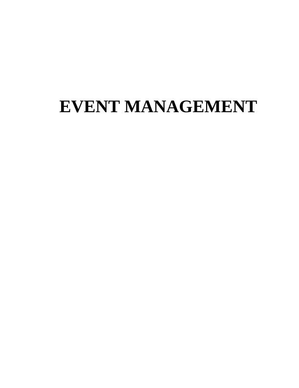 Event Management : Assignment_1