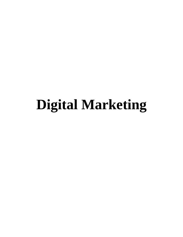 (PDF) Digital Marketing Assignment Sample_1