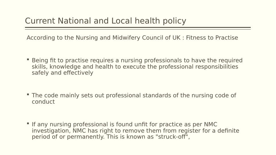 Interpretation Reflection and Critical Evaluation of Impairment to Practice in Nursing - Priory Hospital Case Study_6