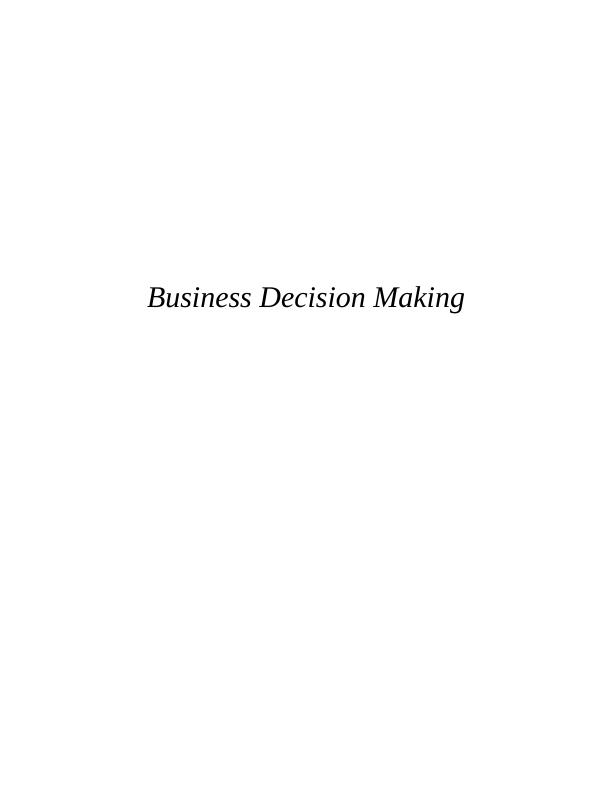 Business Decision Making : PDF_1