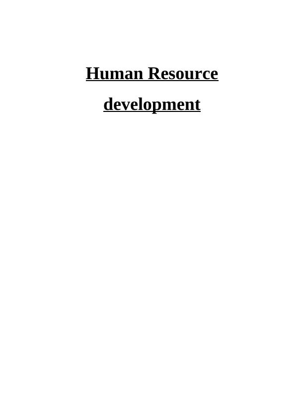 Human Resource Development of Tesco - Doc_1