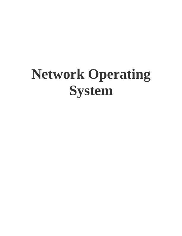 network operating system research papers