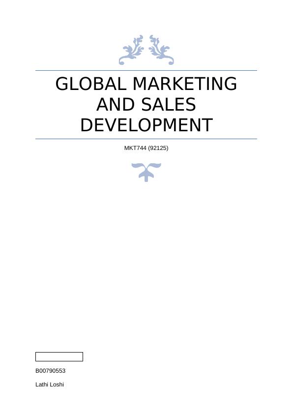 MKT744 Global Marketing And Sales Development_1