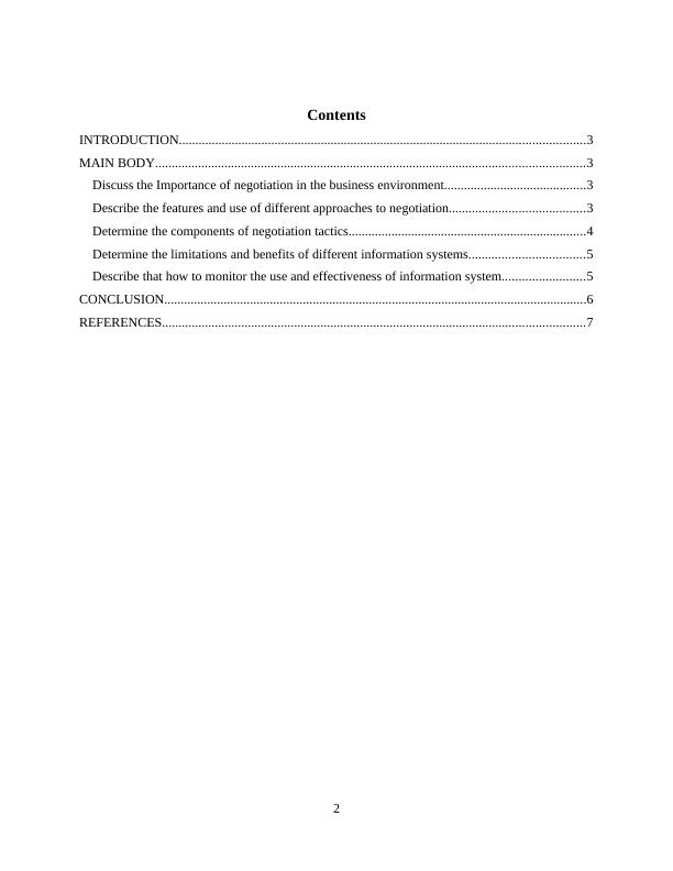 Report on Negotiation In The Business Environment Assignment_2