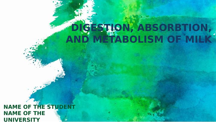 DIGESTION, ABSORPTION, AND METABOLISM  l ASSIGNMENT_1