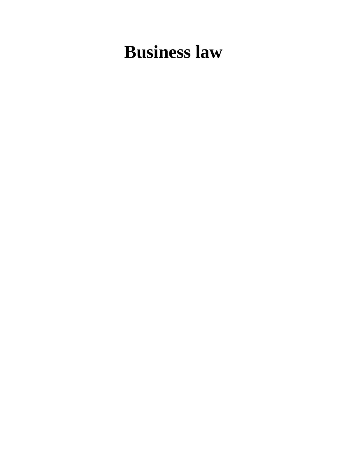 Business law in Organisation (Doc)_1