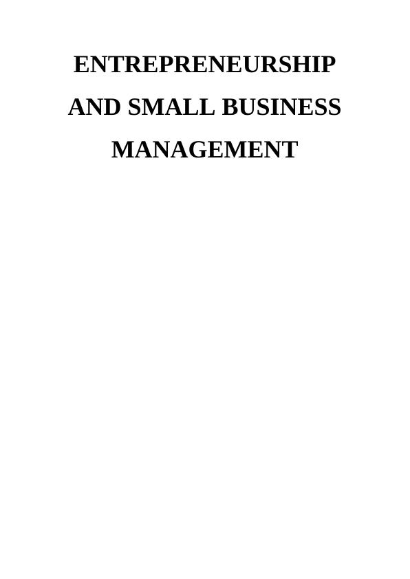 Introduction to Entrepreneurship and Small Business Management_1